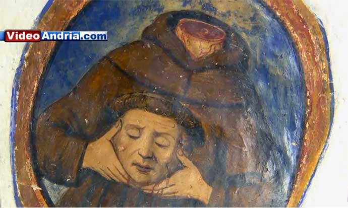 chiostro-santa-maria-vetere-affresco-medievale-raffigurante-un-monaco-decapitato-San-giovanni-di-Perugia