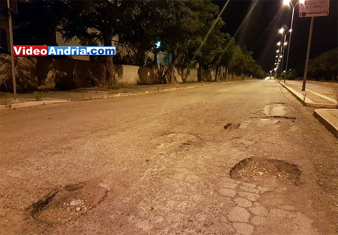 buche via della costituzione zona pip andria via trani