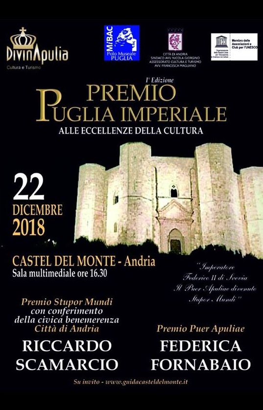 Loc. Premio Puglia imperiale Stupor mundi, 22 dicembre@ Castel del Monte