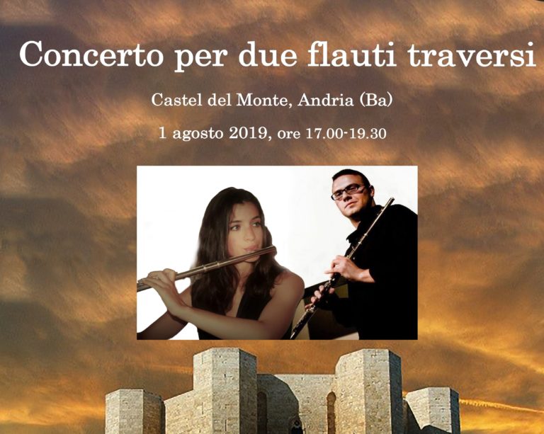 Concerto per due flauti traversi giovedì 1 agosto presso il sito di Castel del Monte