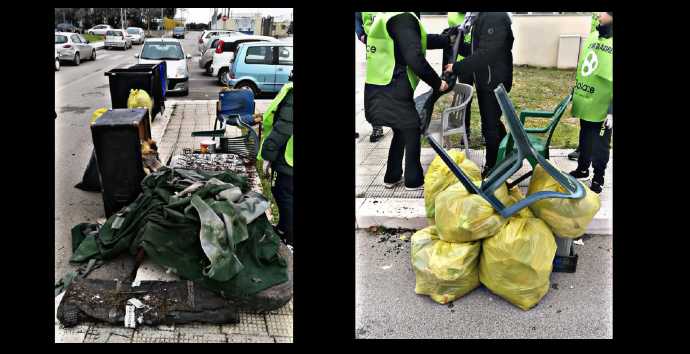 rifiuti abbandonati quartiere san valentino clean up pulizia 3place