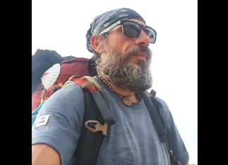Un andriese gira il mondo a piedi, ecco dove è arrivato nel suo 153° giorno di cammino. Il video – aggiornamento di Riccardo Di Teo